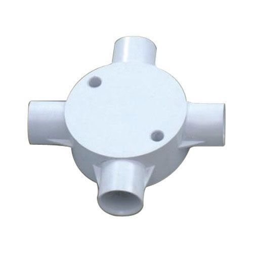 Round Shaped 4 Way Polyvinyl Chloride Plastic Junction Box For Electrical Fittings