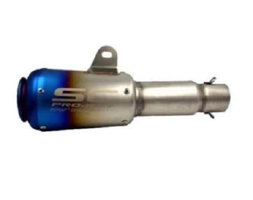 Silver Stainless Steel Polished Bajaj Pulsar Motorcycle Silencer Dry Place