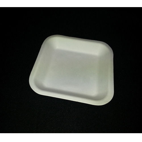 Square Shape White Plain Disposable Paper Plates For Events And Party
