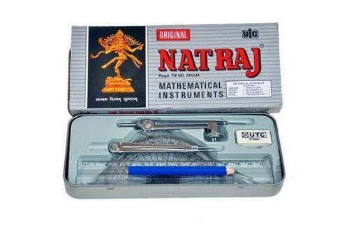 Students Useful Metal Rectangular High Quality Natraj Geometry Box
