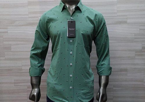  Men'S Premium Grade Printed Pure Cotton Full Sleeves Casual Wear Shirt 