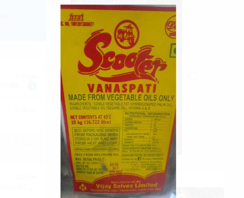 15 Liter Made From Vegetable Oils Scooter Vanaspati Cooking Oil