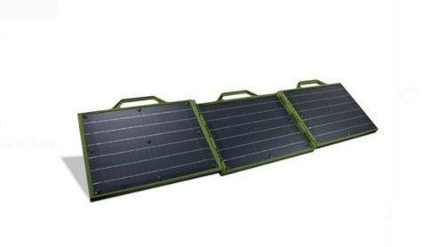 Scissor Lift 60 Watt Black And Green Rectangular Polycrystalline Silicon Portable Solar Pane