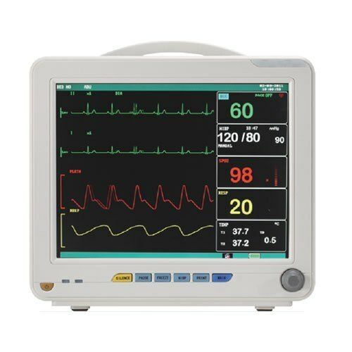 7-Lead Ecg Displays Screen, And Ecg Waveforms Series Display Multipara Patient Monitor