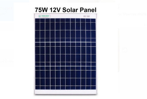 75 Watt Blue And White Rectangular Polycrystalline Silicon Solar Panel