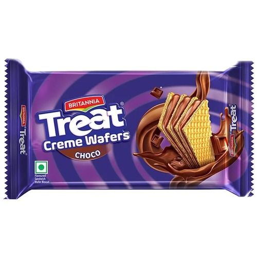 Delicious And Sweet Healthier Britannia Treat Creme Wafers Chocolate