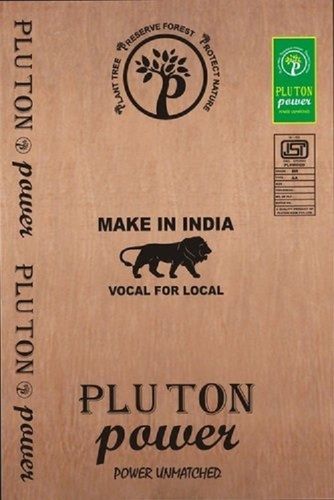 Dimension 9 X 3 Feet And 18 Mm Thickness Pluton Brown Colour Rectangular Shaped Wooden Plywood Board 