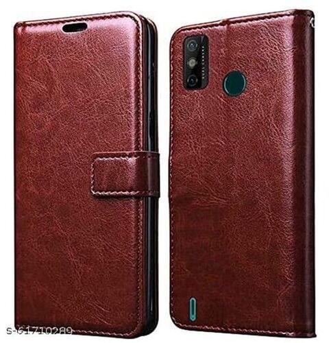 Dust Proof And Scratch Resistance Lightweight Leather Flip Mobile Cover - Leather Case, Slim Profile, Maroon Color | Personalized Protection for Everyday Use