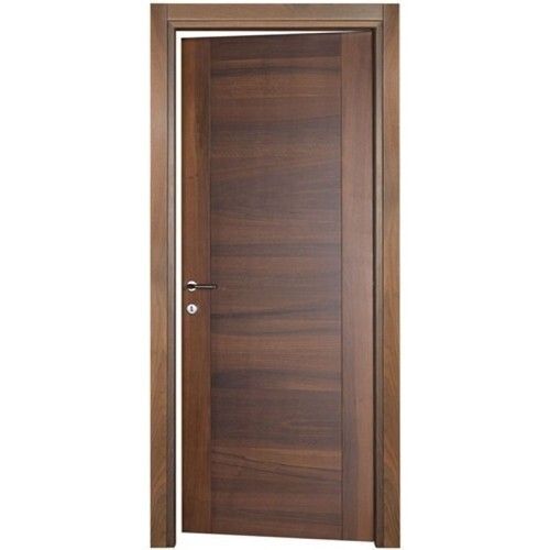 Hinged Powder Coated Polished Brown Plywood Door