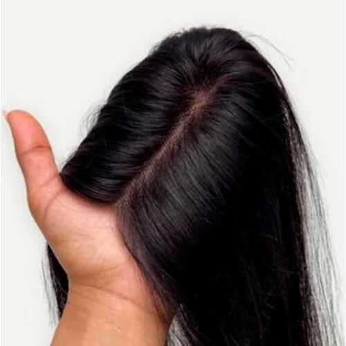 Human Hair In Straight Style For Female Person, Black Color And Long Hair