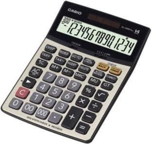 Casio Desktop Calculator - Heavy Plastic, 38x146x219 mm | 12 Major Numerals, 112 Stages, Dual Power (Battery + Solar), Anti-Scratch LCD, 3-Year Warranty, Anti-Slip Cushions