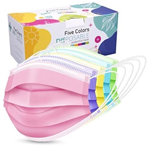 Recyclable Multi Color Strong 3-Layered Rectangular Disposable Protective Face Mask