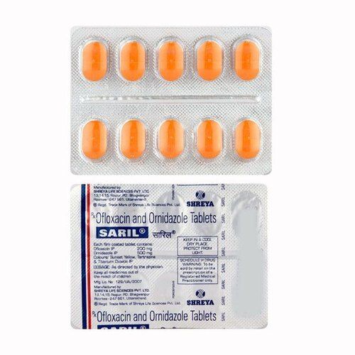  सरिल ओफ़्लॉक्सासिन और ऑर्निडाज़ोल 200Mg टैबलेट सामान्य दवाएं