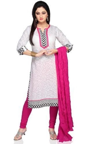 Cotton Readymade Kurti - 150 GSM, Boat V Cut Neck Shape, Purple Color | Anti UV, Breathable, Quick Dry, Custom Logo, Size Label, 3-4th Sleeve Style