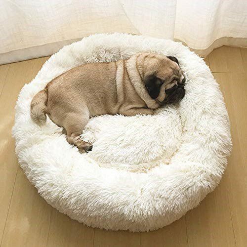 White Dog Sleeping Bed Medium Size