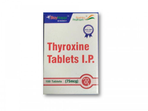 1X100 Tablets Thyroxine Sodium 75 Mcg Tablet General Medicines