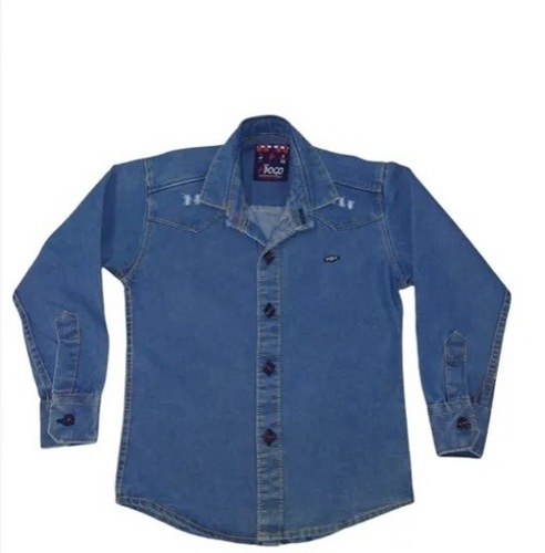 Ms नीली फुल स्लीव वॉशेबल और आरामदायक पुरुषों की डेनिम शर्ट