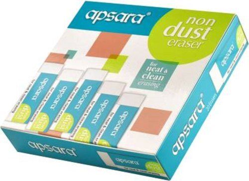 Light Weighted Dust Proof Cleanly Removes Marks Rectangular White Apsara Eraser