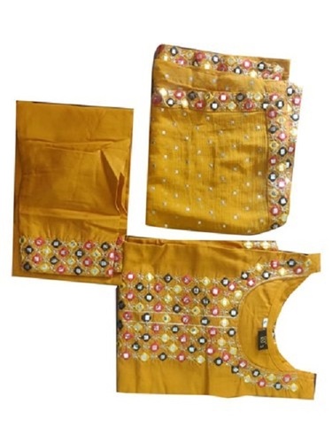 सांस लेने योग्य आधुनिक डिज़ाइन, शांत और आरामदायक पीले रंग की महिलाओं के लिए कॉटन कुर्ती पैंट सेट