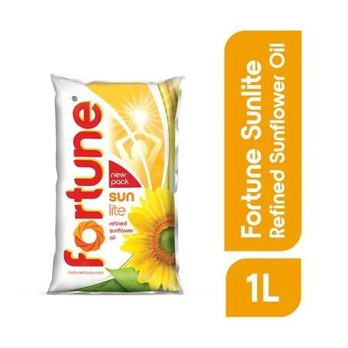 Pack Of 1 Liter Fortune Sunlite Refined Sunflower Cooking Oil