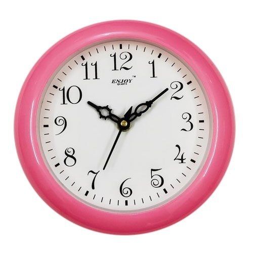 Pink Color Round Wall Clock