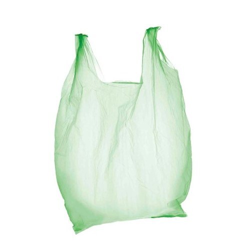 Transparent Green Color Plastic Plain Carry Bag For Grocery