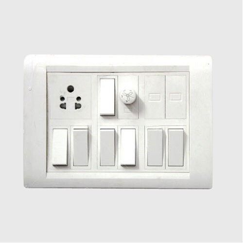 Poly Carbonate Multi Outlet Modular White Electrical Switch Board Ip65