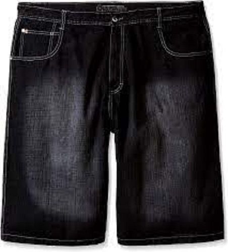 Regular Fit And Shaded Pertten Cotton Knee Length Jeans Shorts For Men'S Age Group: 18-30