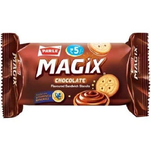 Sweet And Delicious Round Parle Magix Chocolate Flavored Sandwich Biscuits