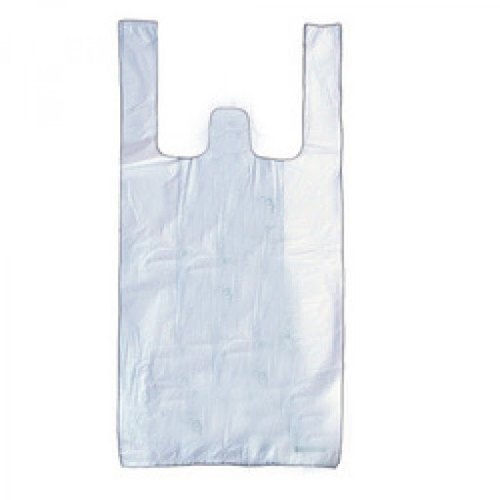 W Cut Plain Plastic Carry Bag For Grocery And Shopping Use