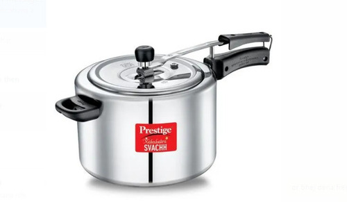 White 10 Liters Storage Capacity Aluminum Silver Color Prestige Pressure Cooker