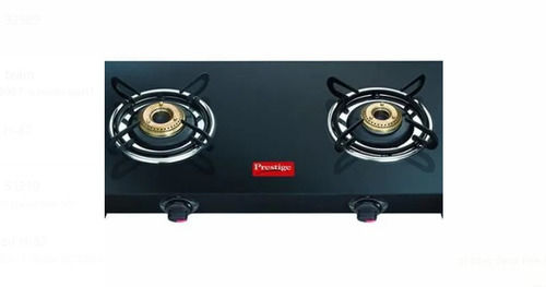 5 Kilograms Black Stainless Steel Two Burner Prestige Gas Stove 