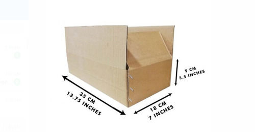 Dimension 35x18x9 Cm And 3 Ply Rectangle Plain Corrugated Boxes