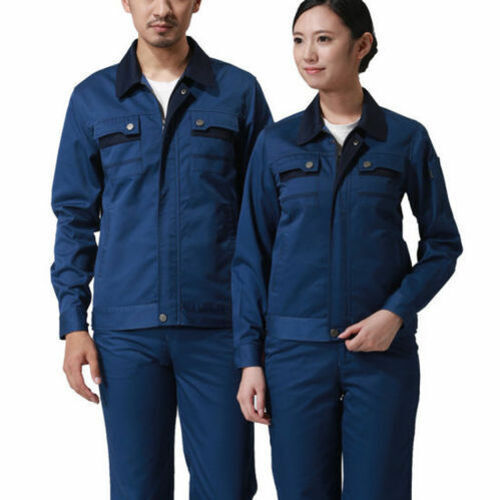 Durable Resistant To Shrinkage And Impeccable Finish With Full Sleeves Cotton Fabric Blue Factory Uniform For Mens Wear  Application: Commercial