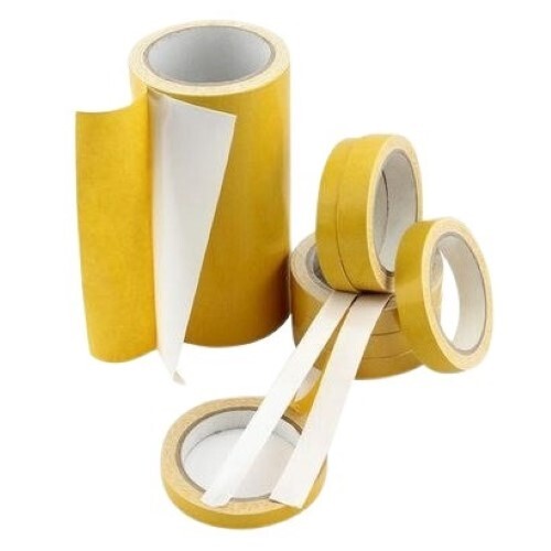 Black Flexo Printing Double Sided-20-Mm Yellow Cotton Cloth Tape