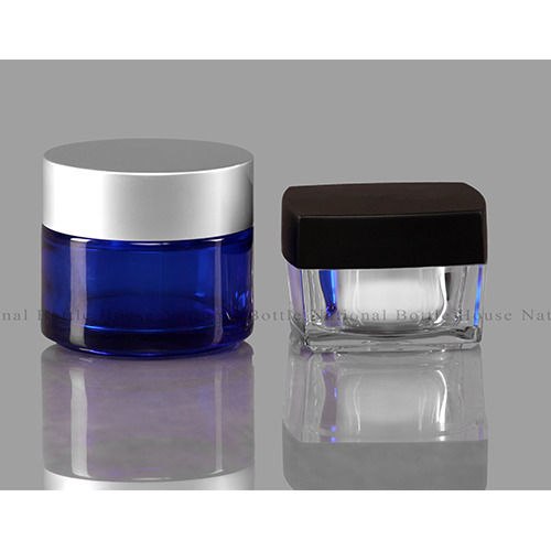 Plain High Quality Standard, Transparent And Round Shape 50Gram Cosmetic Cream Jar