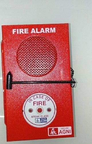 White Chrome Mild Steel Fire Alarm Hooter