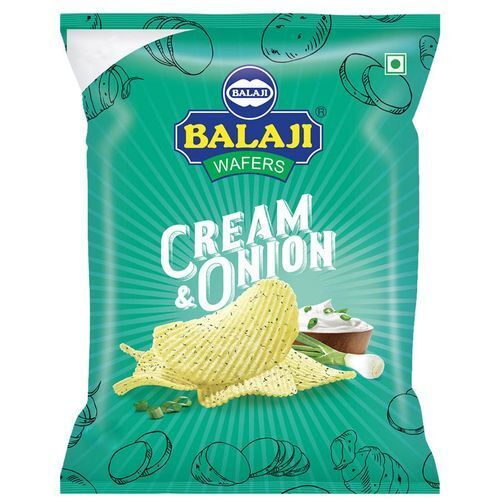 Most Popular Crispy And Crunchy Cream And Onion Flavour Balaji Wafers Potato Chips