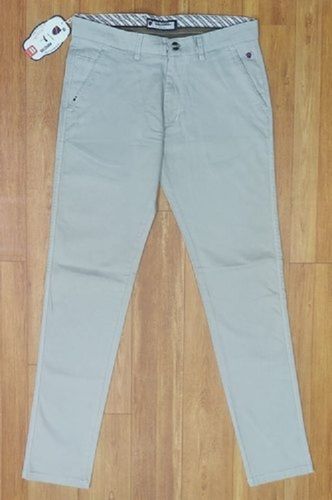 Narrow Fit Men Plain Cotton Pant