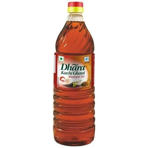 Pack Of 1 Liter 12 Months Shelf Life Dhara Kachi Ghani Pure Mustard Oil