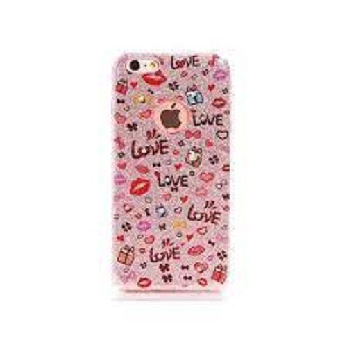 Pink Sparkle Printed Silicon Mobile Cover