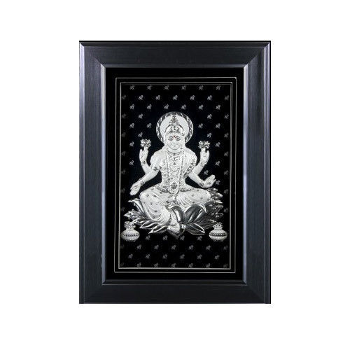 Silver Laxmi Photo Frame withled Light