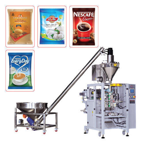 3 Phase Servo Auger Automatic Powder Packing Machine With Frequency 50-60 Hz And Pouch Capacity 600-1000 Grams