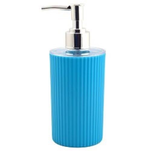 Round 350 Ml Plastic Blue Liquid Soap Dispenser With Anti Leakage Properties