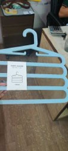 Garment Blue Color Pant Plastic Hanger With High Weight Bearing Capacity