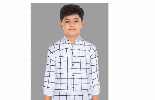 Casual Wear Full Sleeves Breathable And Comfortable Cotton Boys Shirts