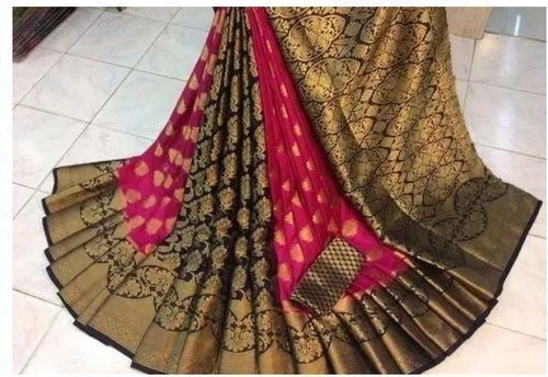 Light Weight Banarasi Ladies Art Silk Saree With Blouse Piece