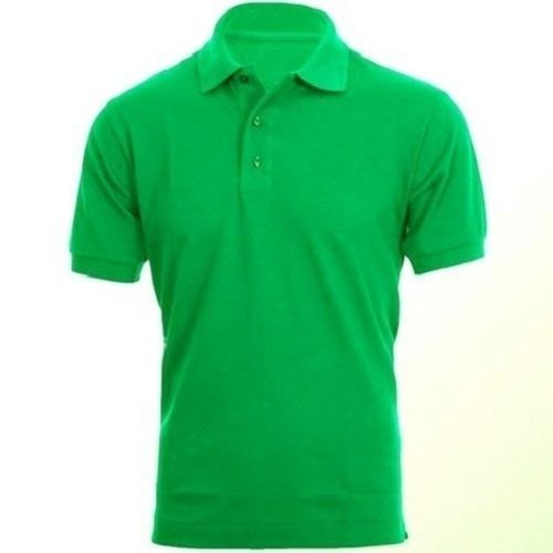 Mens Collar Neck Short Sleeve Plain Cotton T-Shirt For Casual Wear Output Type: Ac Single Phase