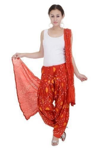 Non Faded Breathable Printed Patiala Cotton Salwar And Dupatta