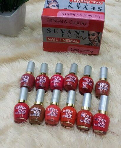 Pack Of 12 Pieces Long Lasting Glossy Finish Seven Ton Apple Nail Paint